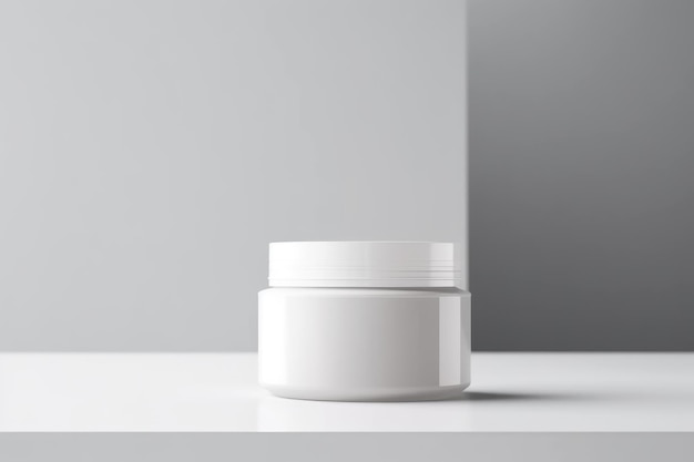 Blank Cosmetic Jar Mockup For Product With Isolated Background Generative AI