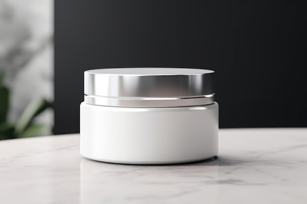 Blank Cosmetic Jar Mockup For Product With Isolated Background Generative AI