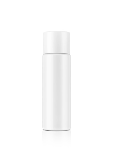 Blank cosmetic packaging white serum bottle isolated