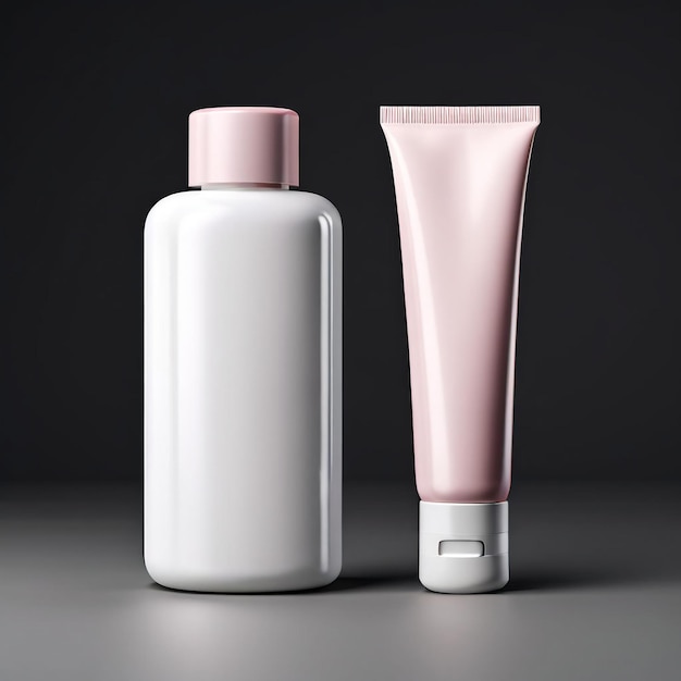 Blank Cosmetics packaging product Set mockup