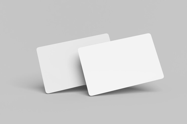 Photo blank credit card mockup