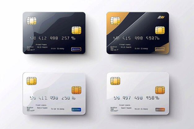 Blank creditcard vector mockups