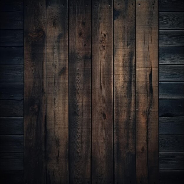 Blank dark brown background with a wooden texture. AI-generated.