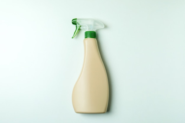 Blank detergent spray bottle on white isolated background