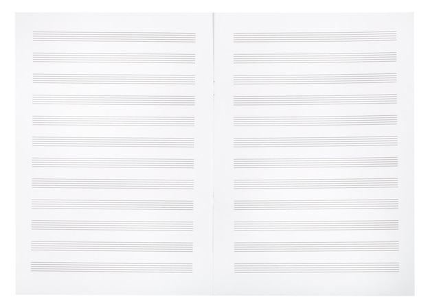 Photo blank double pages of music book