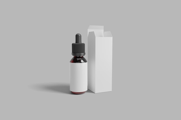 Blank Drop Bottle Mockup