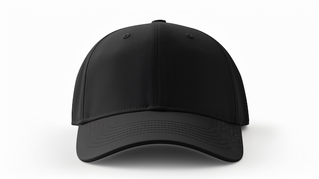 Blank empty black baseball cap