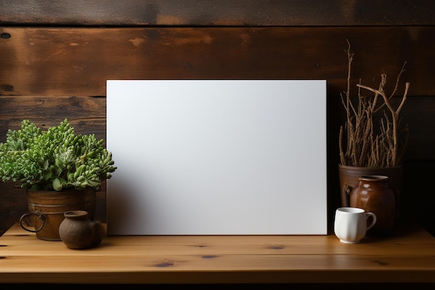 Photo blank empty canvas mockup