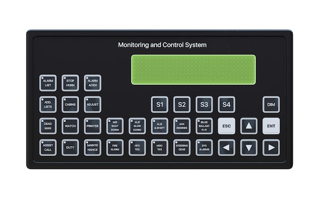 Blank Empty Display Of Monitoring Control System Alarm Panel Interface For Safe Ship Efficient Operation