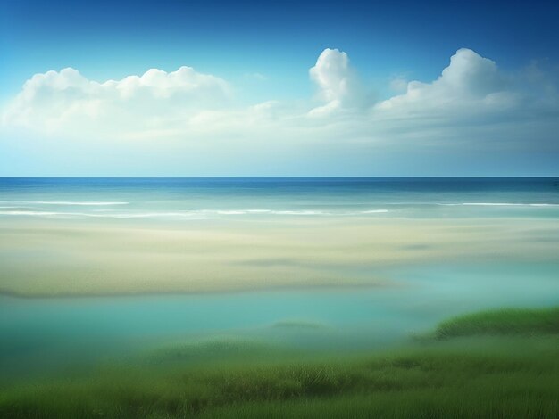 Photo blank field ocean