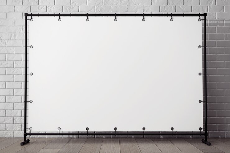 Photo blank flag banner in front of brick wall