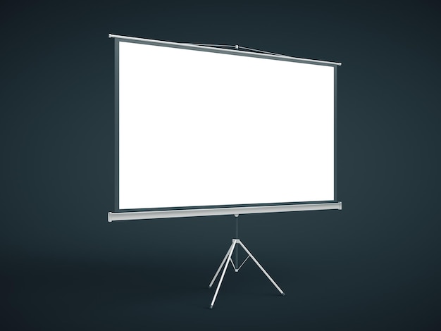 Blank flipchart in gray room