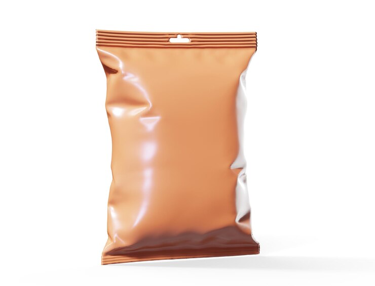 Blank Foil пластиковый белый кофейный пакет, изолированный на белом фоне Коллекция макетов шаблонов упаковки 3d-рендерингаГотов для вашего дизайна 3d-рендеринга