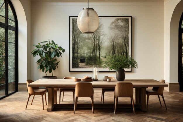 The blank frame in the dining room