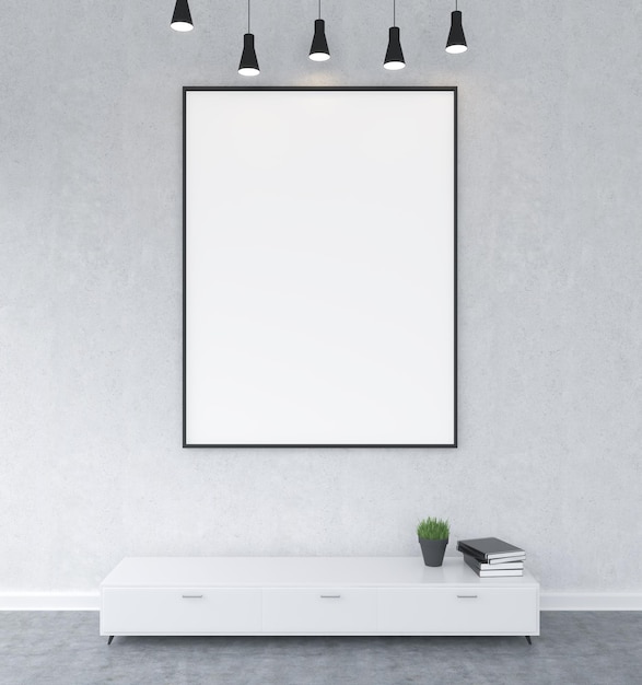 Blank frame hanging