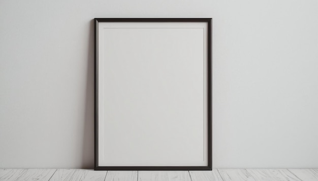 Blank frame mockup on wall