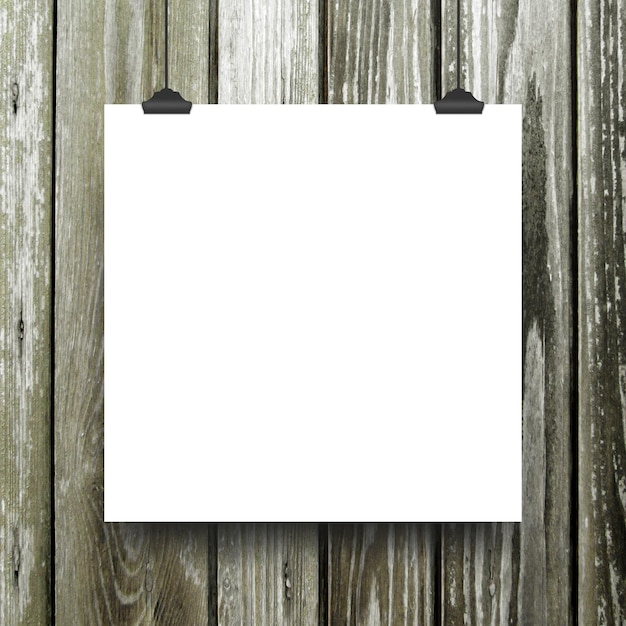 Foto blank frame op houten muur