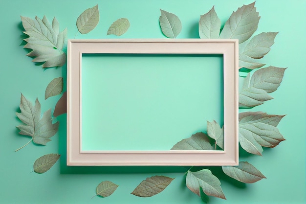 Blank Frame for text with Leaves Surrounding