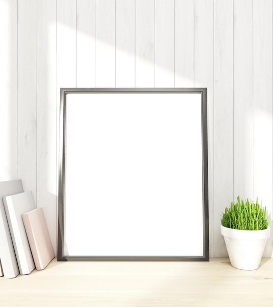 Blank frame at wall