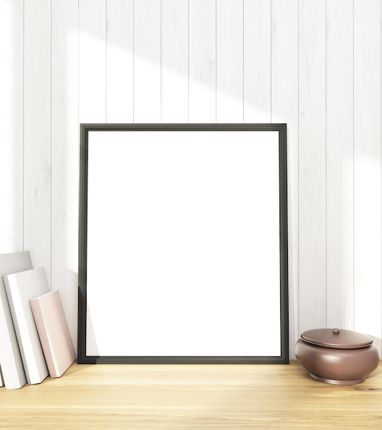 Blank frame at wall