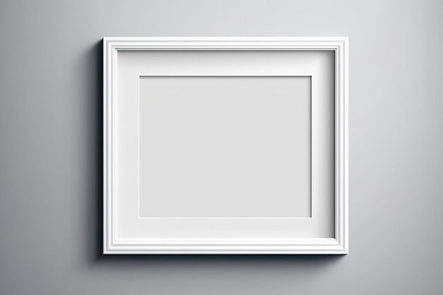 Blank frames on white wall