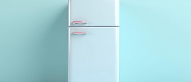 Photo blank fridge mock up background with copy space for text refrigerator template for kitchen