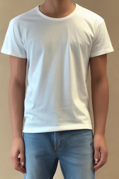 Blank geel wit T-shirt