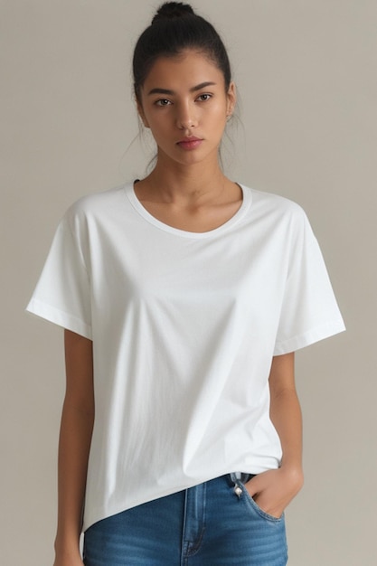 Blank geel wit T-shirt