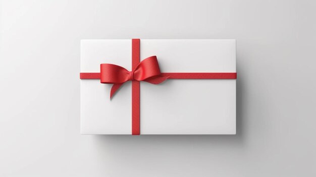 Blank gift card or hanging white note with blue cyan Ai Generative