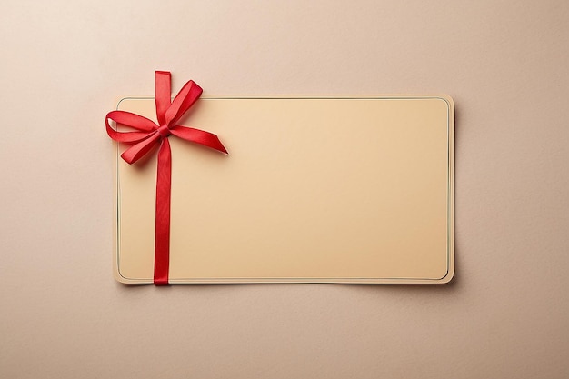 Blank gift card for text on parchment paper backgroundgreeting concept