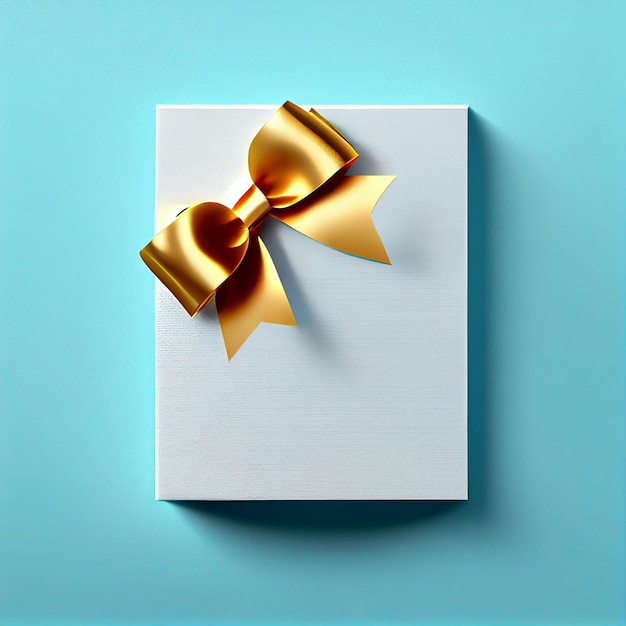 Blank gift greeting card with gift box present