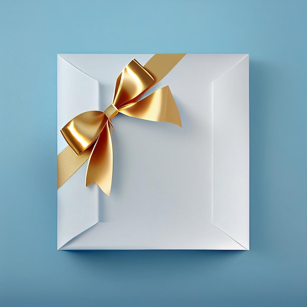 Blank gift greeting card with gift box present