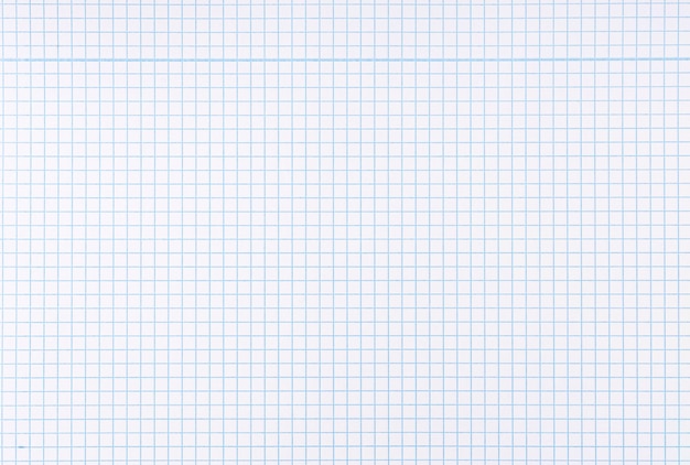 Blank Graph paper sheet background Grid paper texture with blue straight lines Full frame