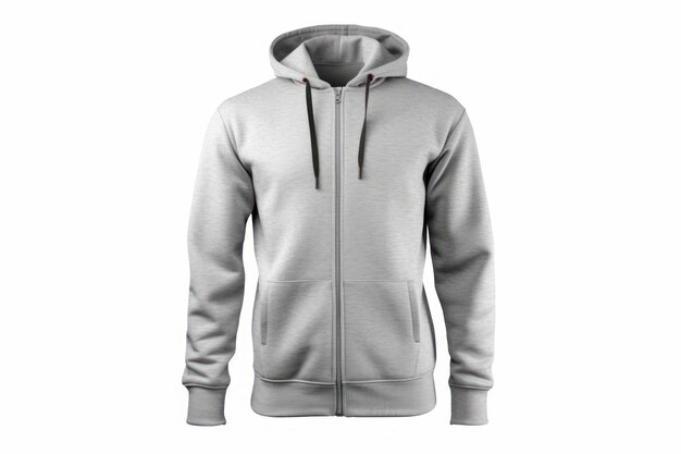 Photo blank gray mens hoodie sweatshirt long sleeve with clipping path