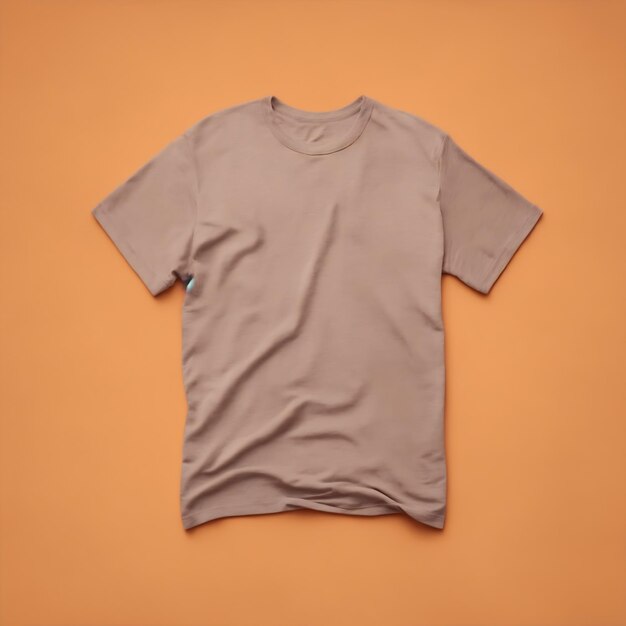 Blank gray tshirt against a orange background tshirt t shirt tee