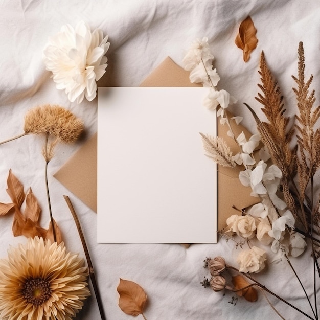 blank greeting card mockup