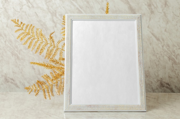 Photo blank greeting card  with decoration