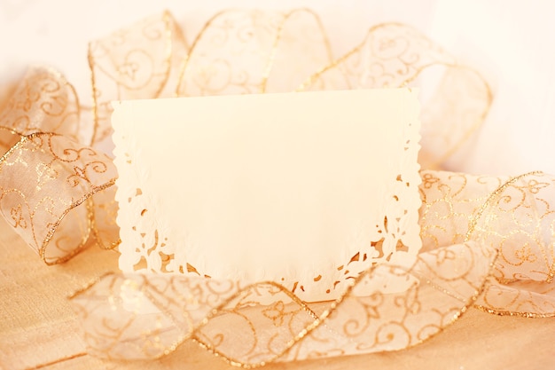 Blank greeting card with luxury decoration