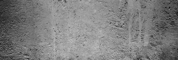 Blank grey grunge cement wall texture background Background panorama banner long