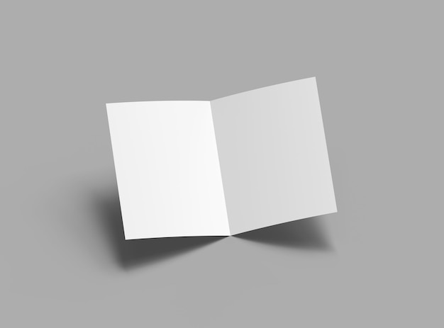Blank Half Fold US letter brochure render om uw ontwerp te presenteren