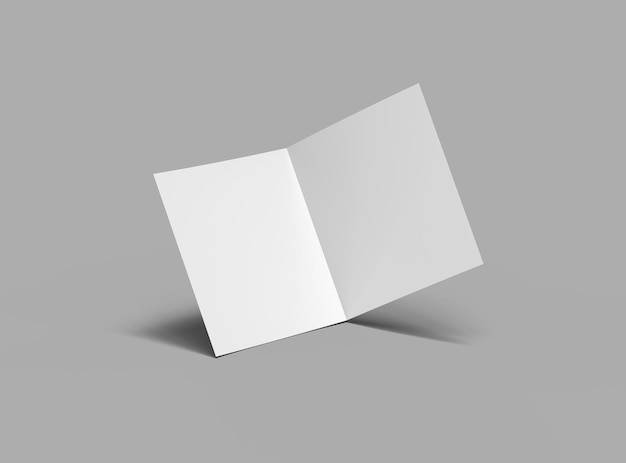 Blank Half Fold vierkante brochure render om uw ontwerp te presenteren