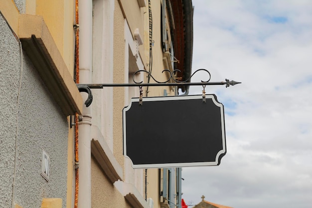 Blank hanging billboard