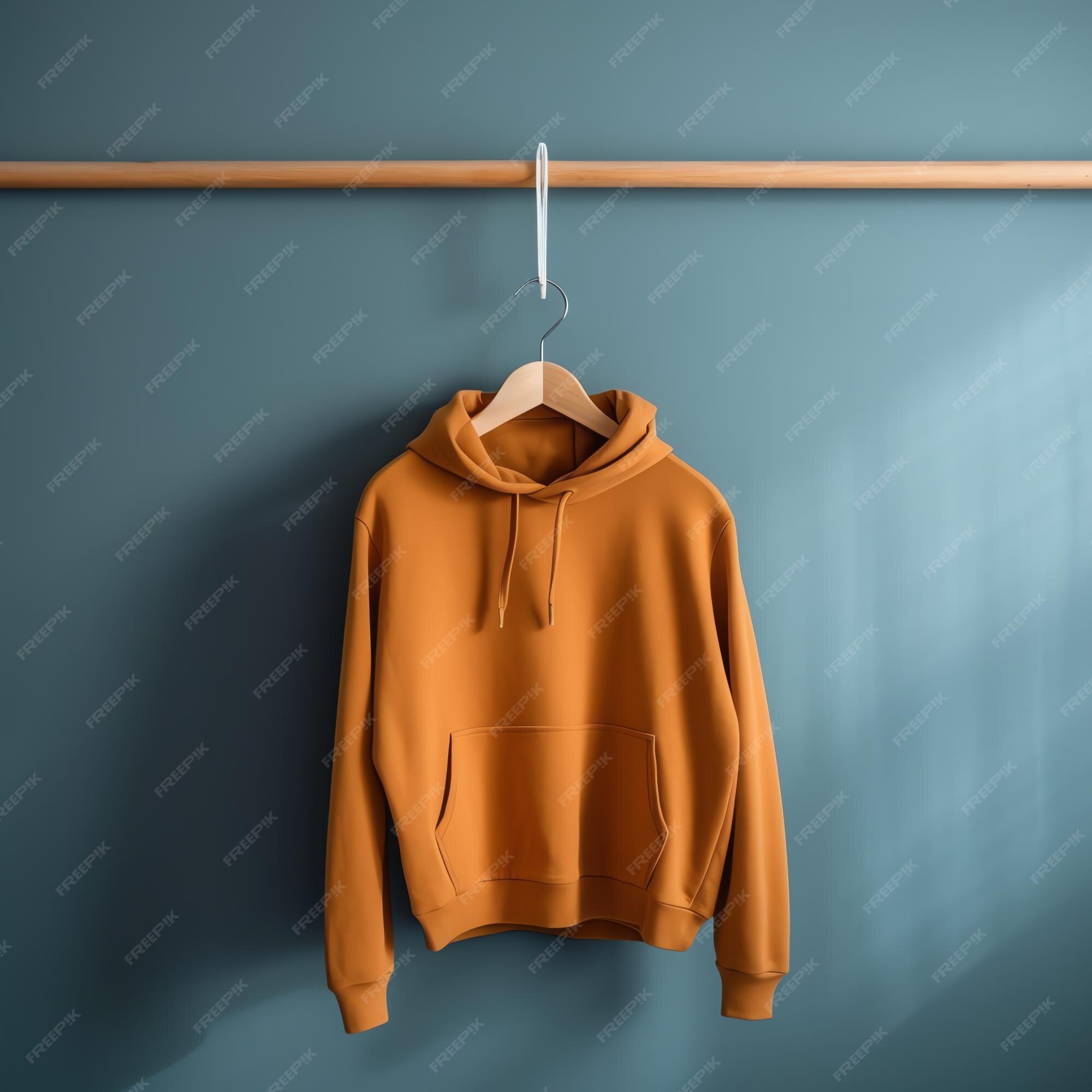 Premium AI Image | Blank hoodie mockup template with hanger