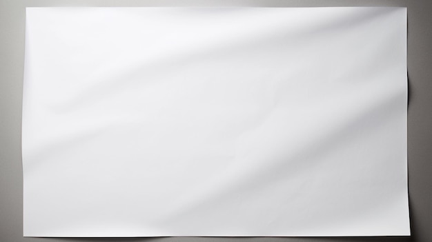 Blank a horizontal white paper mockup