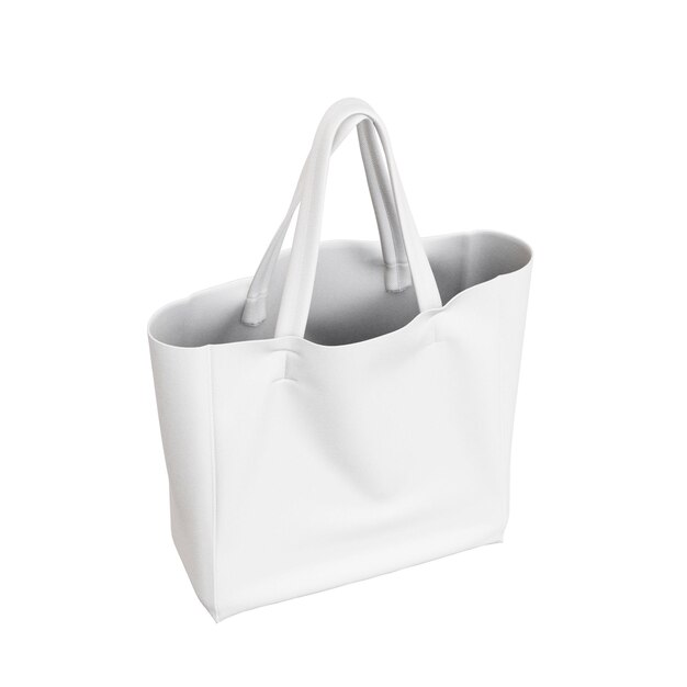 Photo a blank image of a shopper bag isolated on a white background