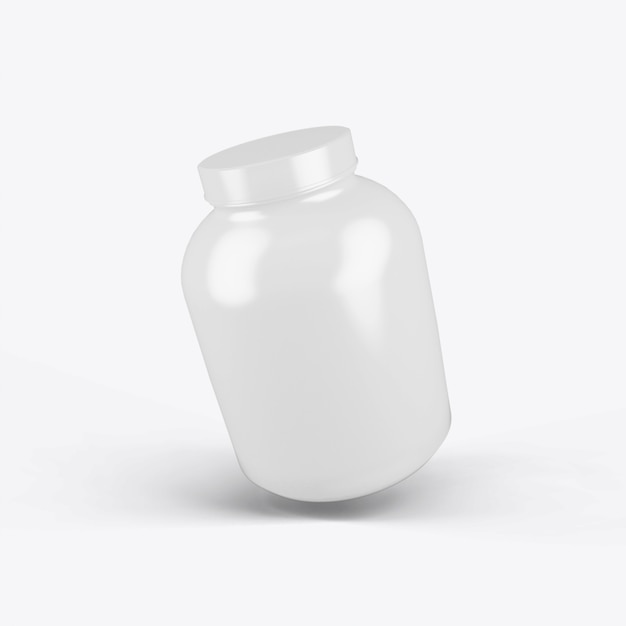 blank jar on a white wall