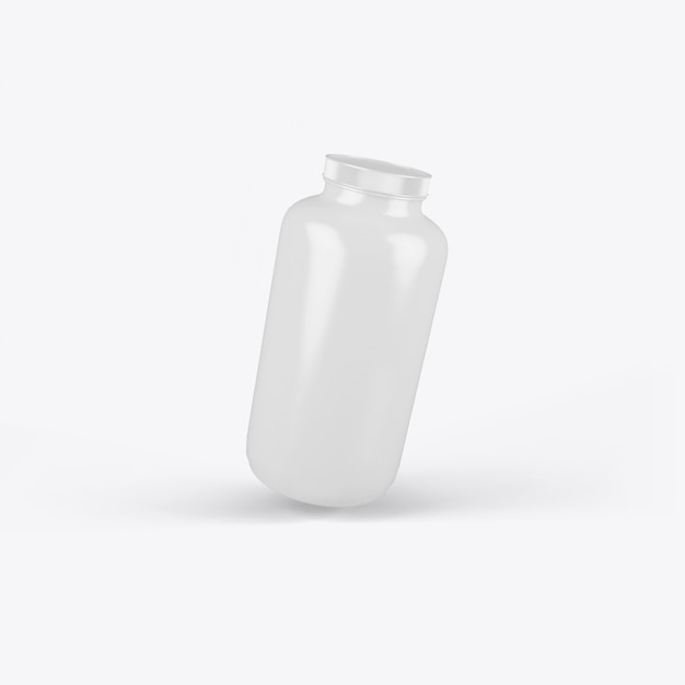 blank jar on a white wall
