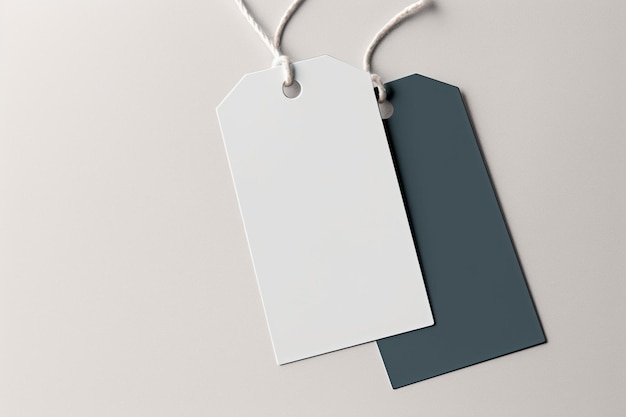 Photo blank label tag mockup template