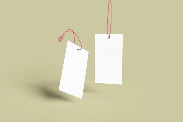 Blank Label Tag Mockup