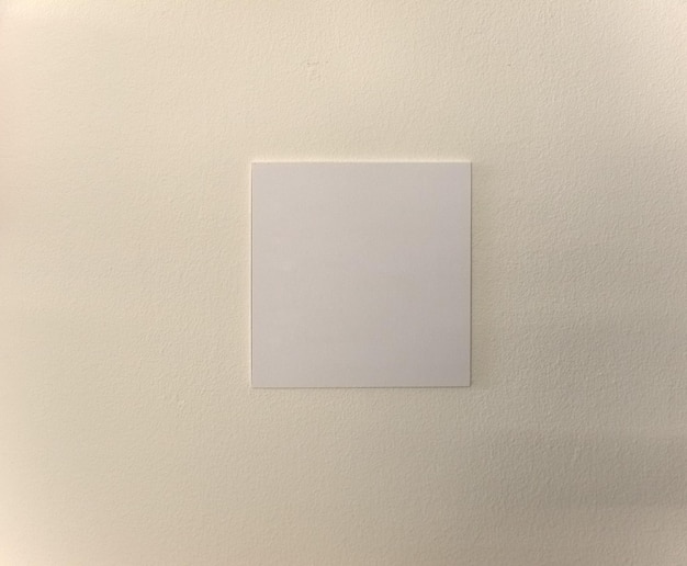 Blank label on wall